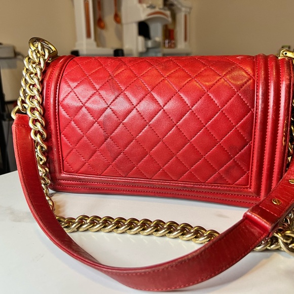 Chanel Boy bag Medium RED - Picture 5 of 8
